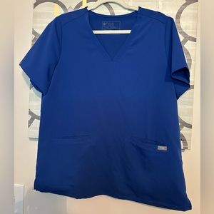 Figs Winning Blue Casma Scrub Top Size: L